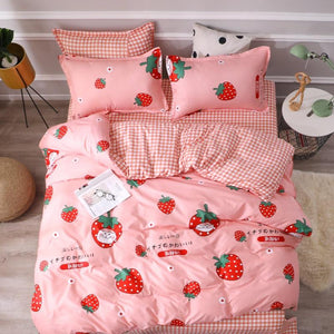 Strawberry Bedding Set For Kids - Pink & Blue Baby Shop - Review