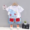 Summer 2 Pcs Clothing Set Cute Elephant Design T-Shirt + Shorts - Pink & Blue Baby Shop - Review