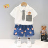 Summer 2 Pcs Kids Clothing Set Shirt + Shorts for Boys - Pink & Blue Baby Shop - Review