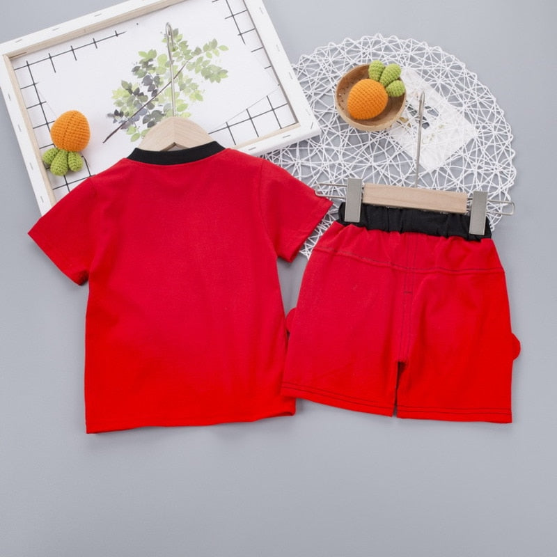Summer 2 Pcs Unisex T-shirt + Shorts - Pink & Blue Baby Shop - Review