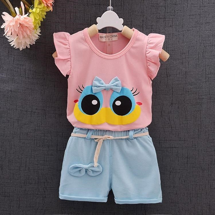 summer clothes for infants Summer 2Pcs Clothing Set for Girls