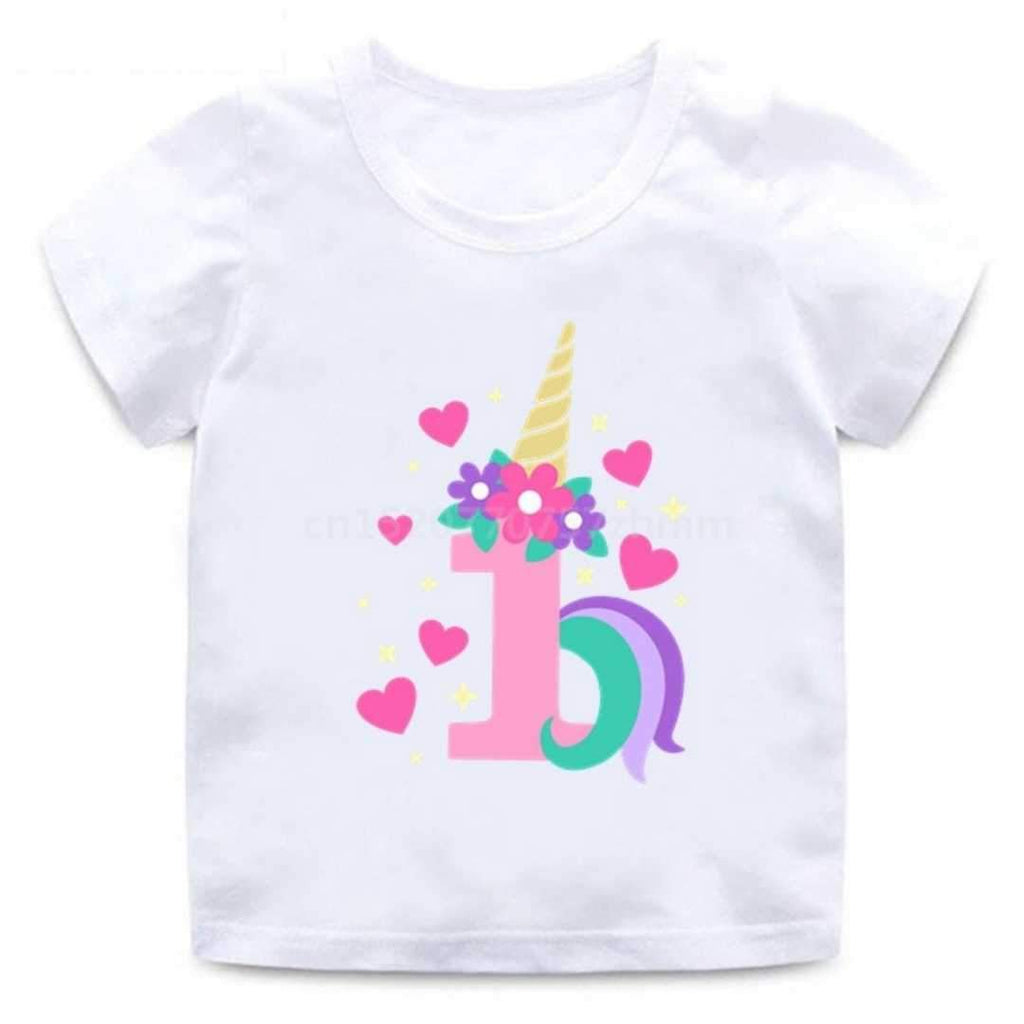 Unicorn Number 1-10 Girls Summer T-shirt - Pink & Blue Baby Shop - Review