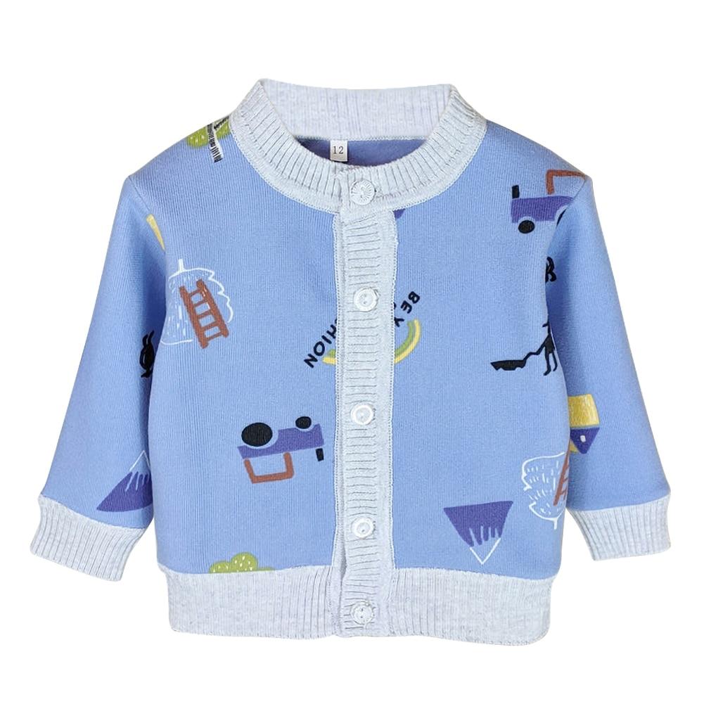 Unisex Cartoon Knitted Cardigan For Babies and Toddlers for Autumn & Winter - Pink & Blue Baby Shop - Review