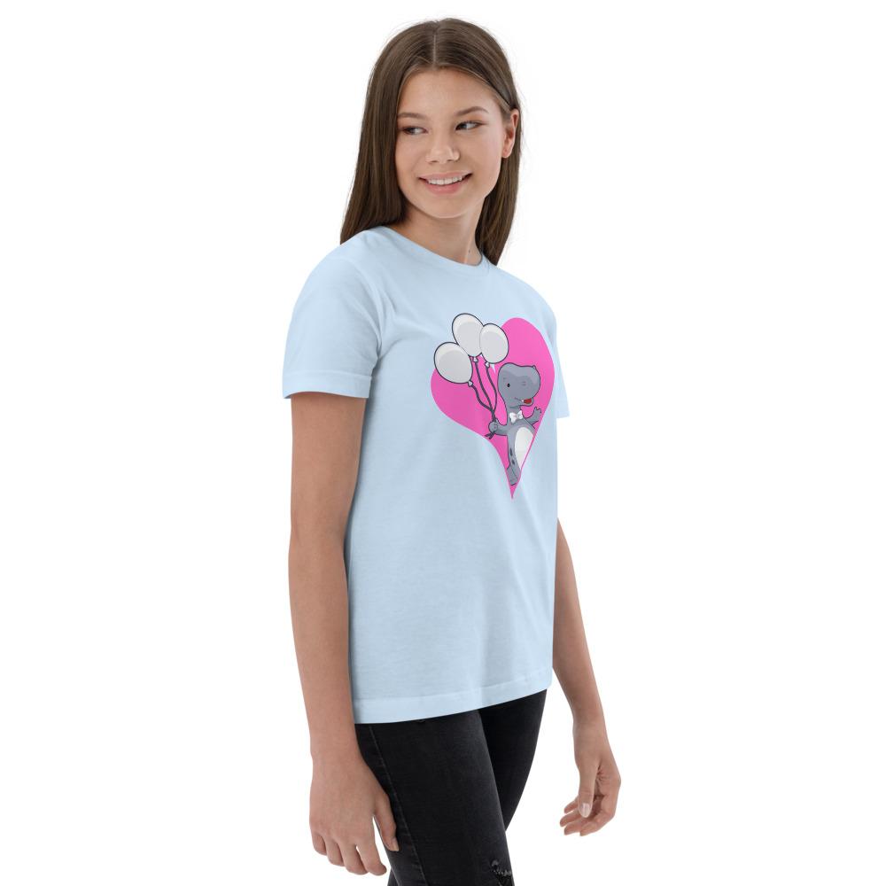 Youth jersey t-shirt Funny Dinosaur with Balloons - Pink & Blue Baby Shop - Review