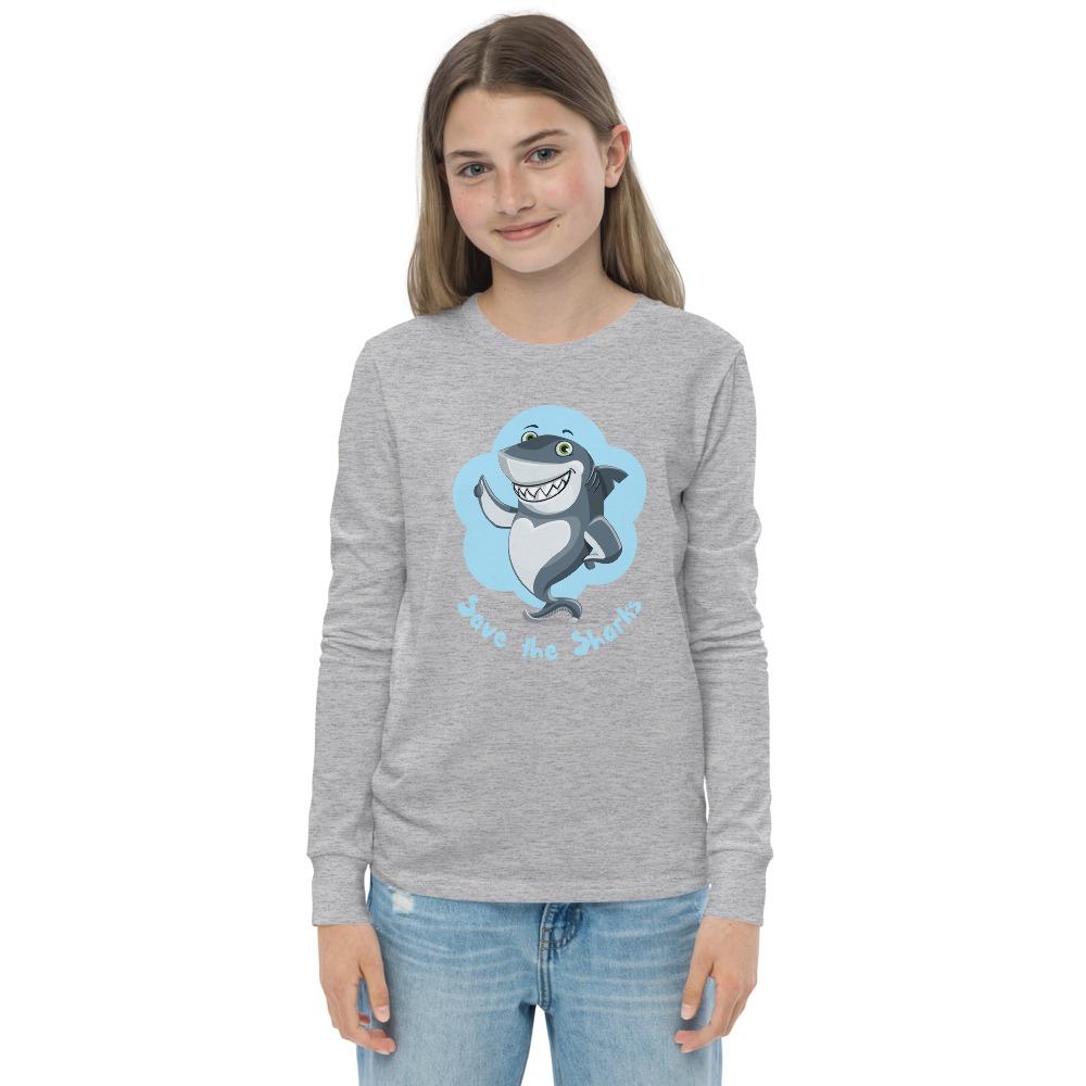 Youth long sleeve tee - Save the Sharks - Pink & Blue Baby Shop - Review
